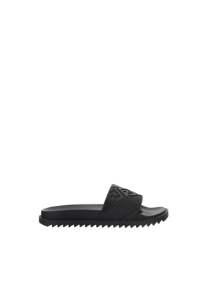 Fendi Black Rubber Flat Sandals - EU40/US7