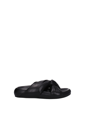 Black Leather Slipper - EU38/US8