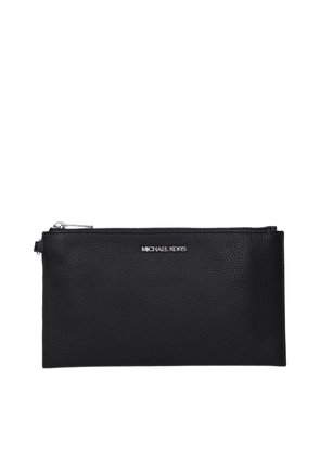 Black Leather Clutch Bag