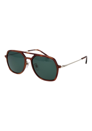 Lozza Brown Metal Sunglasses