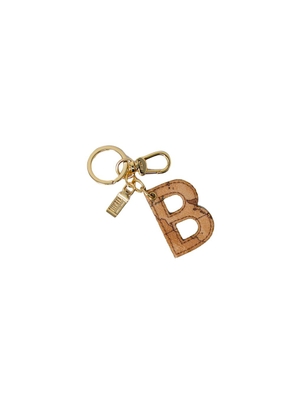 Beige Cotton Keychain