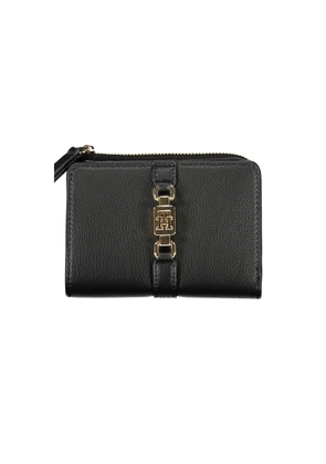 Sleek Black Zip Wallet with Coin Purse