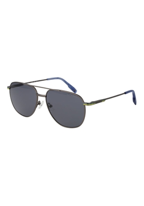 Hackett Gray Metal Sunglasses