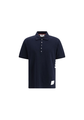 Thom Browne Blue Cotton Polo Shirt - 1