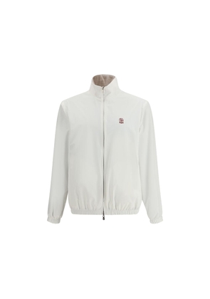 Brunello Cucinelli White Polyamide Full-Length Jacket - L