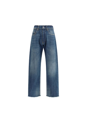 Margiela Blue Cotton Straight-Leg Jeans - W30