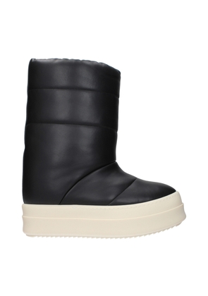 Rick Owens Black Leather Ankle Boots - EU40/US7
