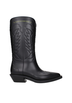 Christian Dior Black Leather Ankle Boots - EU36/US6