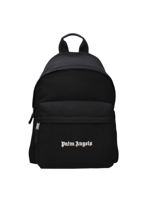 Palm Angels Black Fabric Backpacks
