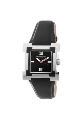 Laura Biagiotti Black Leather Dress Watch