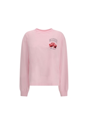Ganni Multicolor Cotton Long Sleeve T-Shirt - L