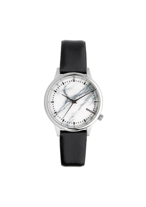 Komono Black Leather Dress Watch
