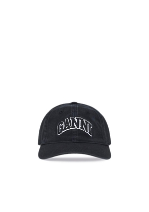 Ganni Black Cotton Cap (Baseball Hat) - UNI