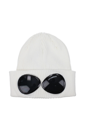 C.P. Company White Cotton Beanie - UNI