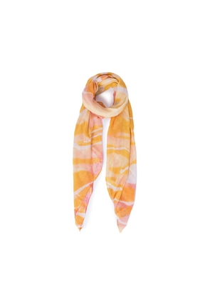 Pieces Orange Polyester Scarf