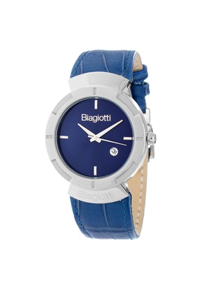 Laura Biagiotti Blue Leather Dress Watch