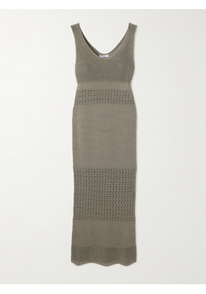 Max Mara - Valois Crocheted Cotton-blend Midi Dress - Neutrals - x small,small,medium,large,x large