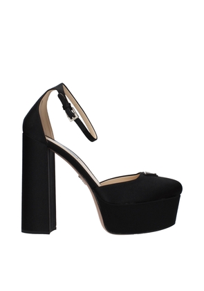 Prada Black Satin Platform Pumps - EU39/US9