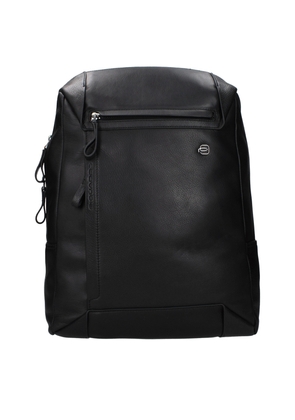 Piquadro Black Leather Backpack