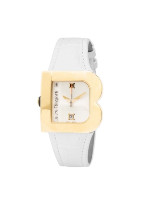 Laura Biagiotti White Leather Dress Watch