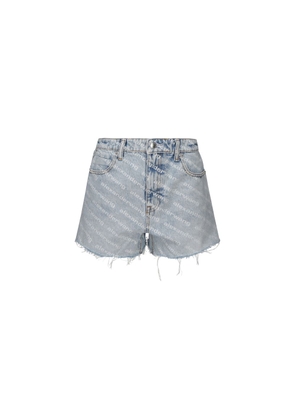 Alexander Wang Blue Cotton Bermuda Shorts - W25