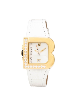 Laura Biagiotti White Leather Dress Watch
