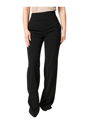 Just Cavalli Black High Waist Straight Trouser Formal Pants - W26