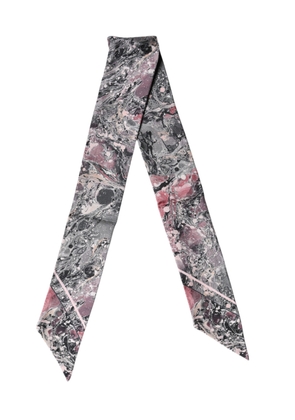 Dolce & Gabbana Multicolor Marble Neck Silk Wrap Foulard Scarf