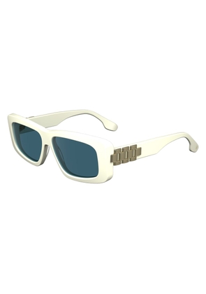 Victoria Beckham White Acetate Sunglasses