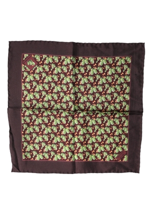 Dolce & Gabbana Brown Cactus Print Square Handkerchief Scarf