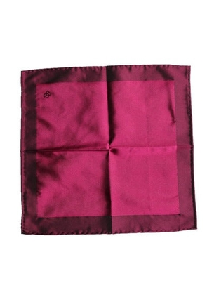 Dolce & Gabbana Maroon Silk Lace Stole Square Foulard Scarf