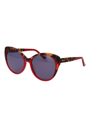 Replay Red Plastic Sunglasses