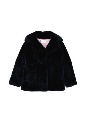 Alberta Ferretti Blue Rabbit Fur Coat - 38