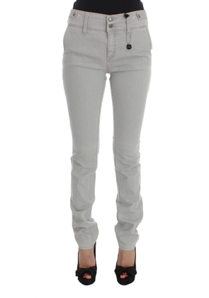 Costume National Pants Gray Cotton Blend Super Slim Fit Jeans - W26