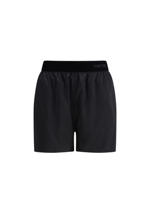 Tom Ford Black Silk Bermuda Shorts - L
