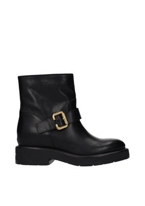 Chloé Black Leather Ankle Boots - EU36/US6