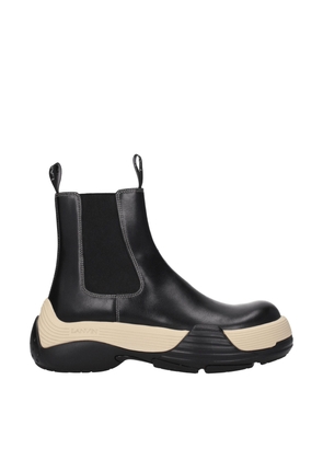 Lanvin Black Leather Ankle Boots - EU40/US7