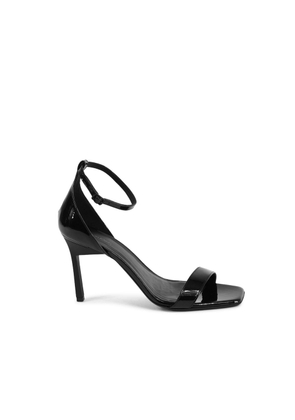 Calvin Klein Black Leather Stiletto Heel Sandals - EU41/US11