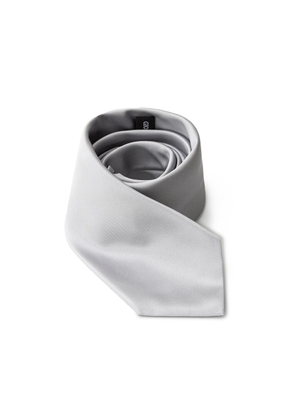 Giorgio Armani Silver Silk Tie - One Size