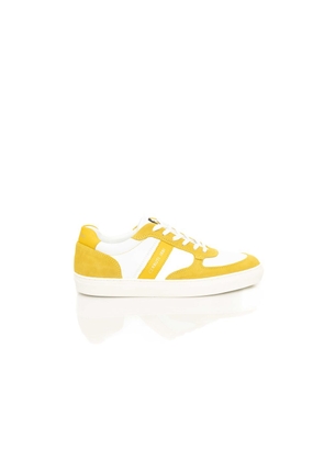 Cerruti 1881 Yellow Cowhide Men Sneaker - EU43/US10