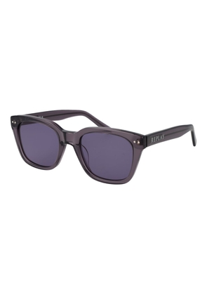 Replay Gray Plastic Sunglasses