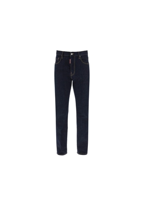 Dsquared² Blue Cotton Straight-Leg Jeans - 44