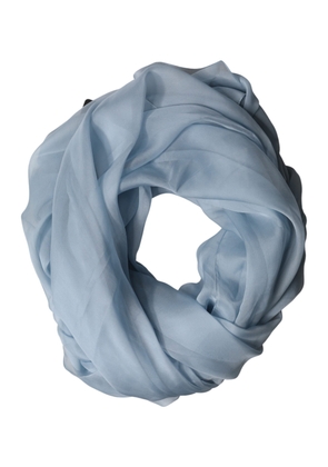 Dolce & Gabbana Light Blue Silk Stole Neck Wrap Shawl 200cm x 130cm Scarf