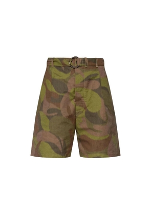 Marni Bicolor Cotton Bermuda Shorts - 42