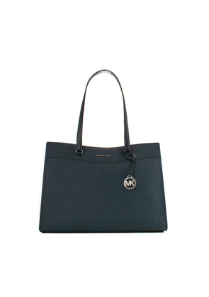 Michael Kors Blue Leather Tote Bag
