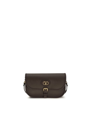 Valentino Garavani Brown Calf Leather Bos Taurus Shoulder Bag