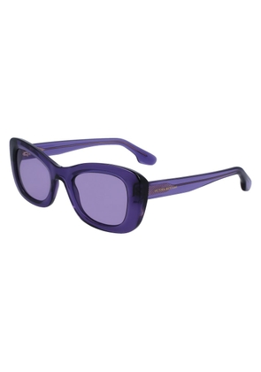 Victoria Beckham Gray Acetate Sunglasses