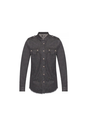 Balmain Black Denim Shirt - 41