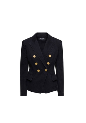 Balmain Black Cotton Blazer - 36
