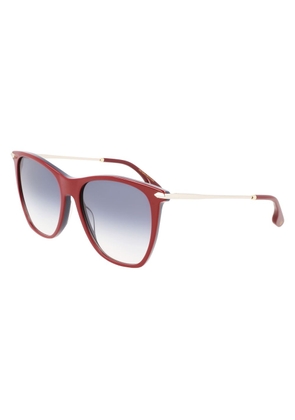 Victoria Beckham Burgundy Acetate Sunglasses